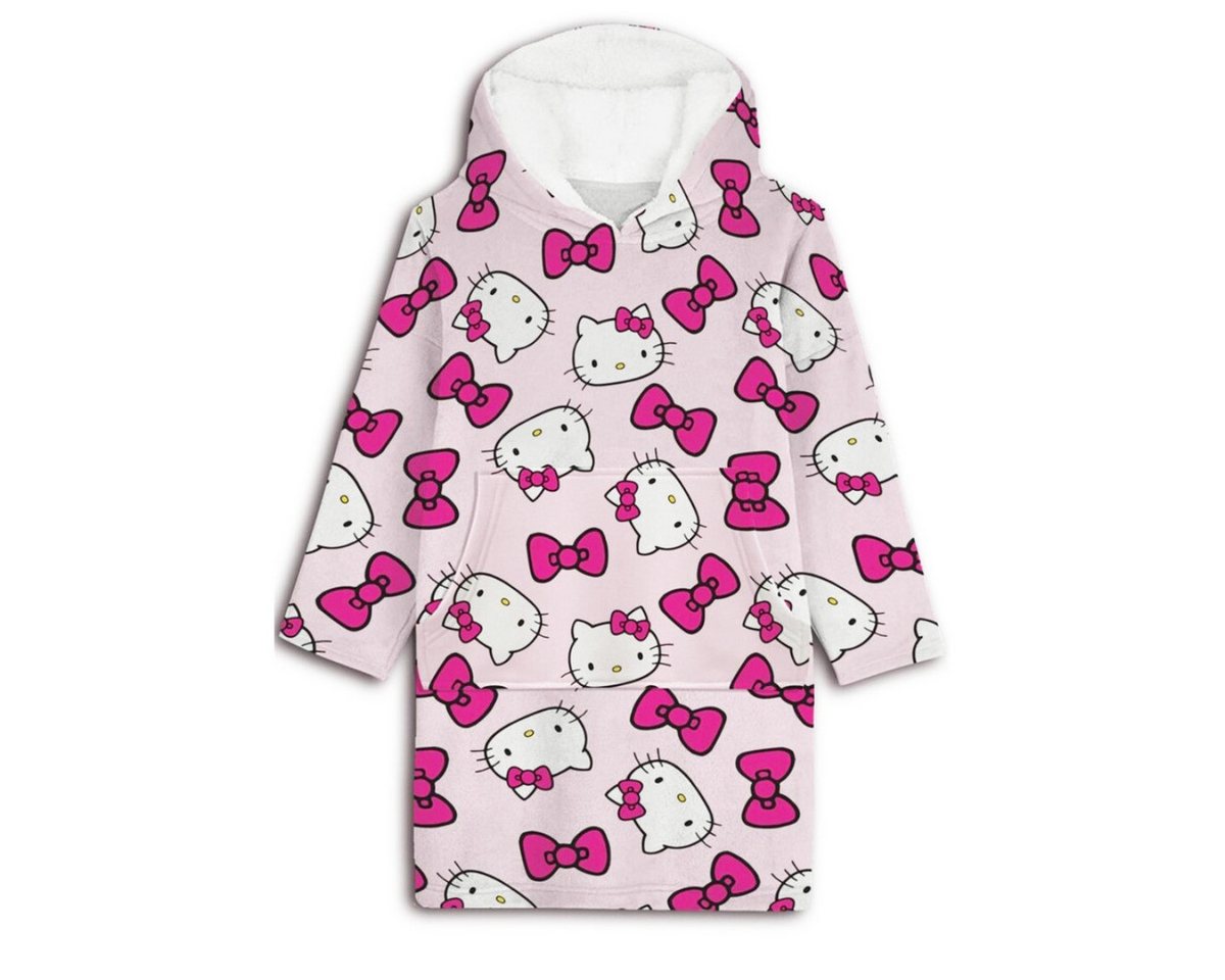 Aymax sprl Fleeceponcho Hello Kitty Sweat Poncho – Coral Fleece Kuschelponcho Kinder von Aymax sprl