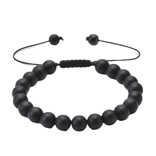 Ayoiow 18mm Perlen für Armbands 18cm Armband Verstellbare Runde Naturstein Perlen Schwarz Armbänder für Männer Ayoiow 18mm Perlen für Armbands 18cm Armband Verstellbare Runde Naturstein Perlen Schwarz Armbänder für Männer von Ayoiow