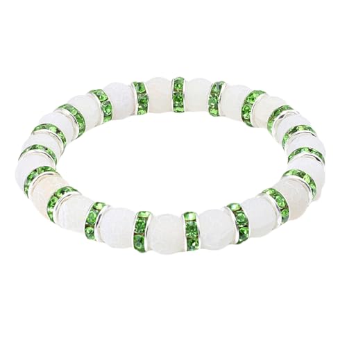 Ayoiow Armbänder Zirkon Herren 8mm, Elastisch Armbänder für Damen Weiß Silber Grün Zirkon Armband Ayoiow Armbänder Zirkon Herren 8mm, Elastisch Armbänder für Damen Weiß Silber Grün Zirkon Armband von Ayoiow