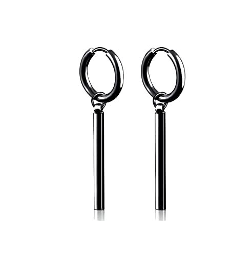 Ayoiow Creolen Damen Modeschmuck, Damenohrringe Ohrringe Creolen Schwarz Quader Anhänger Ayoiow Creolen Damen Modeschmuck, Damenohrringe Ohrringe Creolen Schwarz Quader Anhänger von Ayoiow