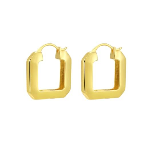 Ayoiow Damen Ohrringe Elegant Kupfer Geometrische Gestaltung Gold Ohrstecker Damen Hypoallergen von Ayoiow