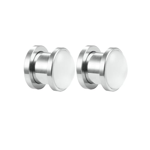 Ayoiow Ohr Plug 10MM Männer Silber Ohr Plugs Chirurgenstahl Mit Rund Stein Ohr Plug Tunnel von Ayoiow