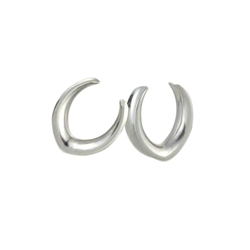 Ayoiow Ohr Plug 22MM Männer Silber Ohr Tunnel Edelstahl U Form Ear Plug Tunnel von Ayoiow