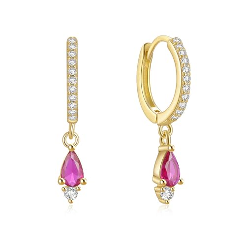 Ayoiow Ohrringe Silber 925 Damen Drop Zirkon Ohrringe Gold Creolen Damen Set von Ayoiow