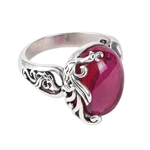 Ayoiow Ringe Sterling Silber Damen, Verlobungsring Damen Verstellbar Phönix Ring Silber von Ayoiow