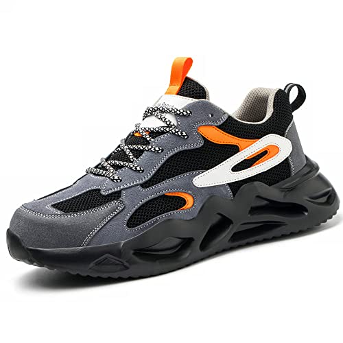 Arbeitsschuhe Herren S3 Leicht Sicherheitsschuhe Damen Atmungsaktive Stahlkappenschuhe Schutzschuhe Safety Shoes 36-46 von Ayqyc