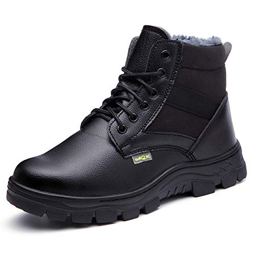 Ayqyc Arbeitsschuhe Herren Damen Sicherheitsschuhe S3 Winter Wasserdicht Sicherheitsstiefel mit Stahlkappe & Warm Gefütterte EU 40 von Ayqyc