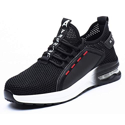 Ayqyc Leichte Arbeitsschuhe Herren S3 Sicherheitsschuhe Damen Sportlich Schutzschuhe Atmungsaktive Stahlkappen Schuhe,weiß/Schwarz, 36 von Ayqyc