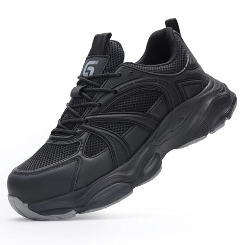 Ayqyc Sicherheitsschuhe Herren Damen Leicht Atmungsaktiv Arbeitsschuhe Bequeme rutschfeste Stahlkappenschuhe Mit Drehschnallen Schnürsenkeln Schwarz 40 EU Ayqyc Sicherheitsschuhe Herren Damen Leicht Atmungsaktiv Arbeitsschuhe Bequeme rutschfeste Stahlkappenschuhe Mit Drehschnallen Schnürsenkeln Schwarz 40 EU von Ayqyc