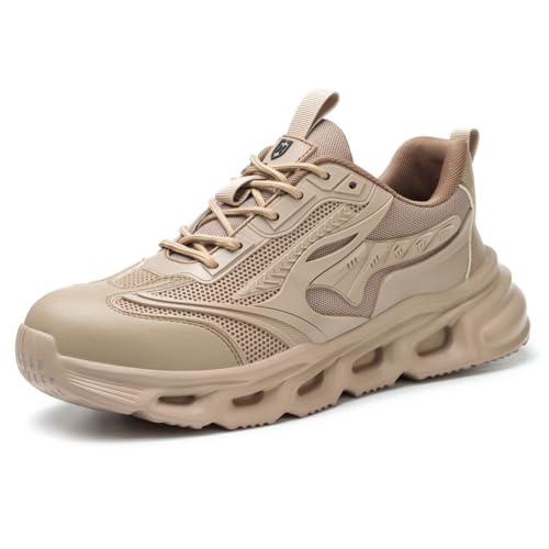 Ayqyc Sicherheitsschuhe Herren Leicht Arbeitsschuhe Damen rutschfest Sportlich Stahlkappenschuhe Atmungsaktiv Schutzschuhe von Ayqyc