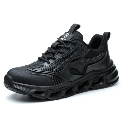 Ayqyc Sicherheitsschuhe Herren Leicht Arbeitsschuhe Damen rutschfest Sportlich Stahlkappenschuhe Atmungsaktiv Schutzschuhe von Ayqyc