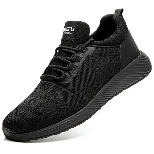 Ayqyc Sicherheitsschuhe Herren S3 Arbeitsschuhe Damen Leicht Atmungsaktiv Schutzschuhe Stahlkappe Sneakers, Schwarz-a, 37 EU von Ayqyc