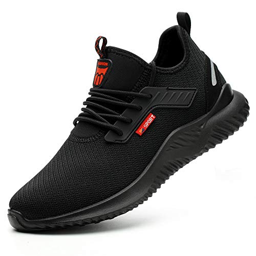 Ayqyc Sicherheitsschuhe Herren S3 Arbeitsschuhe Damen Leicht Atmungsaktiv Schutzschuhe Stahlkappe Sneakers, Schwarz-c, 42 EU Ayqyc Sicherheitsschuhe Herren S3 Arbeitsschuhe Damen Leicht Atmungsaktiv Schutzschuhe Stahlkappe Sneakers, Schwarz-c, 42 EU von Ayqyc