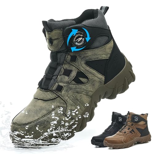 Ayqyc Sicherheitsstiefel Herren Damen Leicht Sicherheitsschuhe Wasserdicht Arbeitsschuhe Rutschfest Stahlkappenschuhe mit Drehknopf Grau 49 Eu Ayqyc Sicherheitsstiefel Herren Damen Leicht Sicherheitsschuhe Wasserdicht Arbeitsschuhe Rutschfest Stahlkappenschuhe mit Drehknopf Grau 49 Eu von Ayqyc