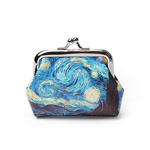 1 Stück Druck Brieftasche Van Gogh Öl Wallet Geldbörse Sternenklare Nacht Karteninhaber Organizer Kupplung von Ayrsjcl