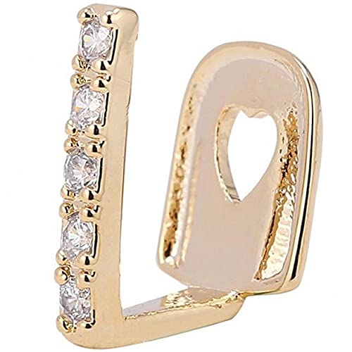 Ayrsjcl Vergoldete Hip Hop Zähne Gap Kristallgrills Punk Zähne Kappen Cosplay Party Zahn Rapper Lustige Schmuck Geschenk von Ayrsjcl