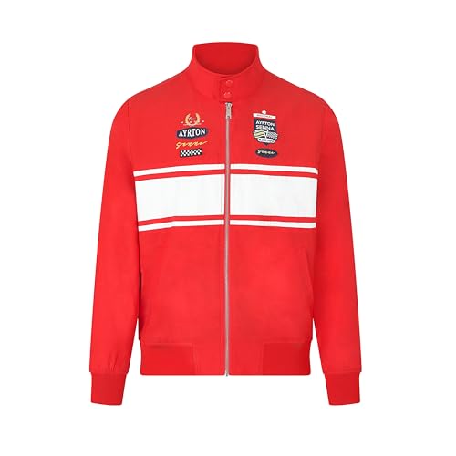 Ayrton Senna Legacy Patchwork Bomber für Herren - Rot - Größe: XXL von Ayrton Senna