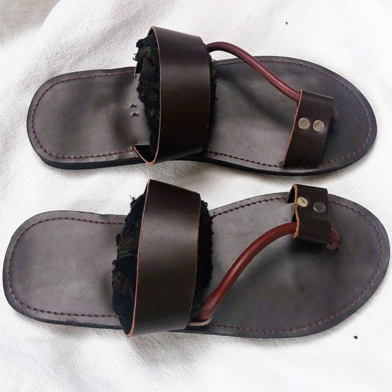 Artisan Leather Men's Sandals/Handmade Sandals/ Greek Sandals/Events Culture Sandals von AyuCrafts