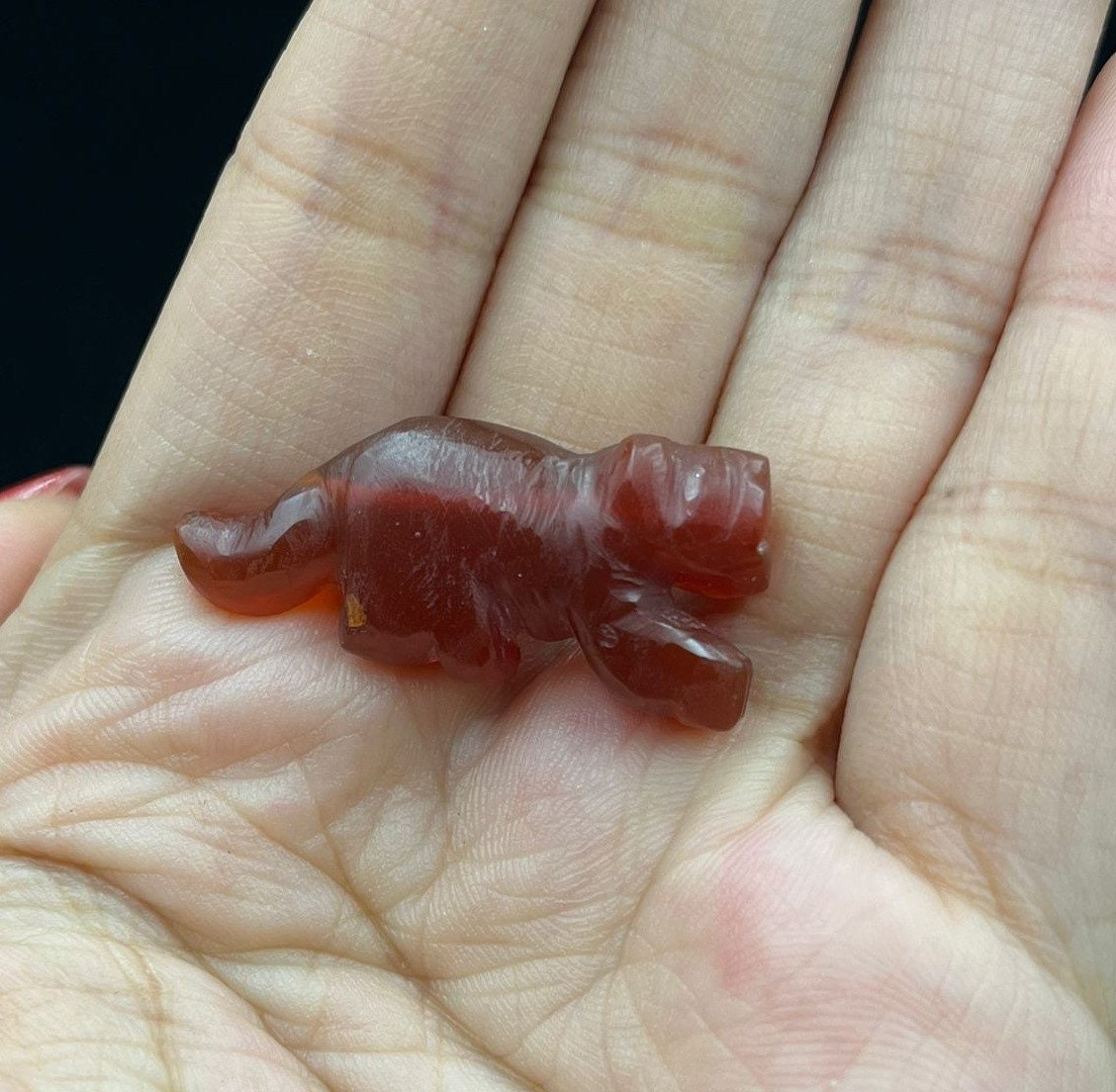 Uralte Pyu Perle in Tigerform Und Achat Stein von AyubArts