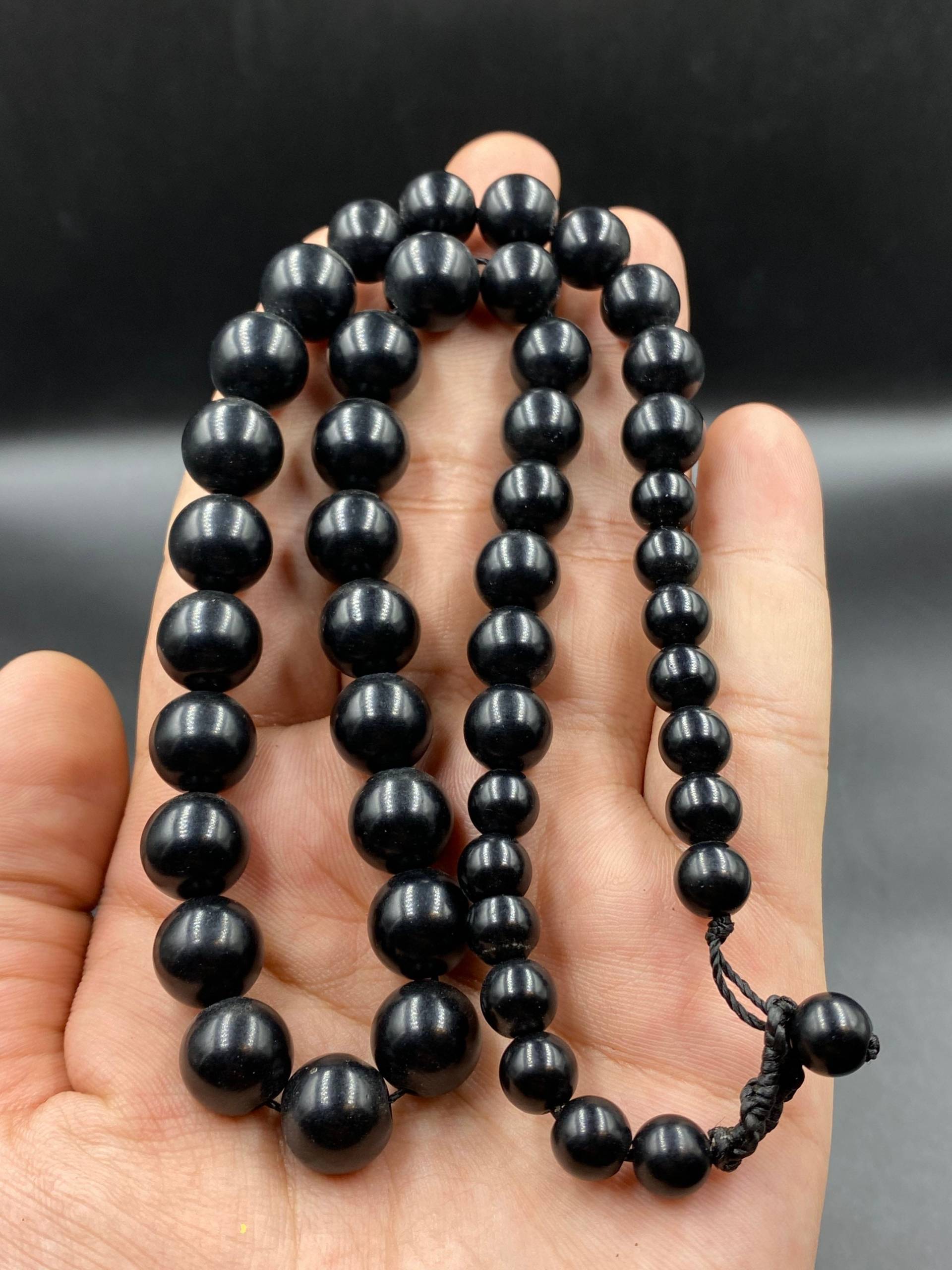 Wunderschöne Erstaunliche Onyx Perlen Halskette Unregelmäßige Größe von AyubArts
