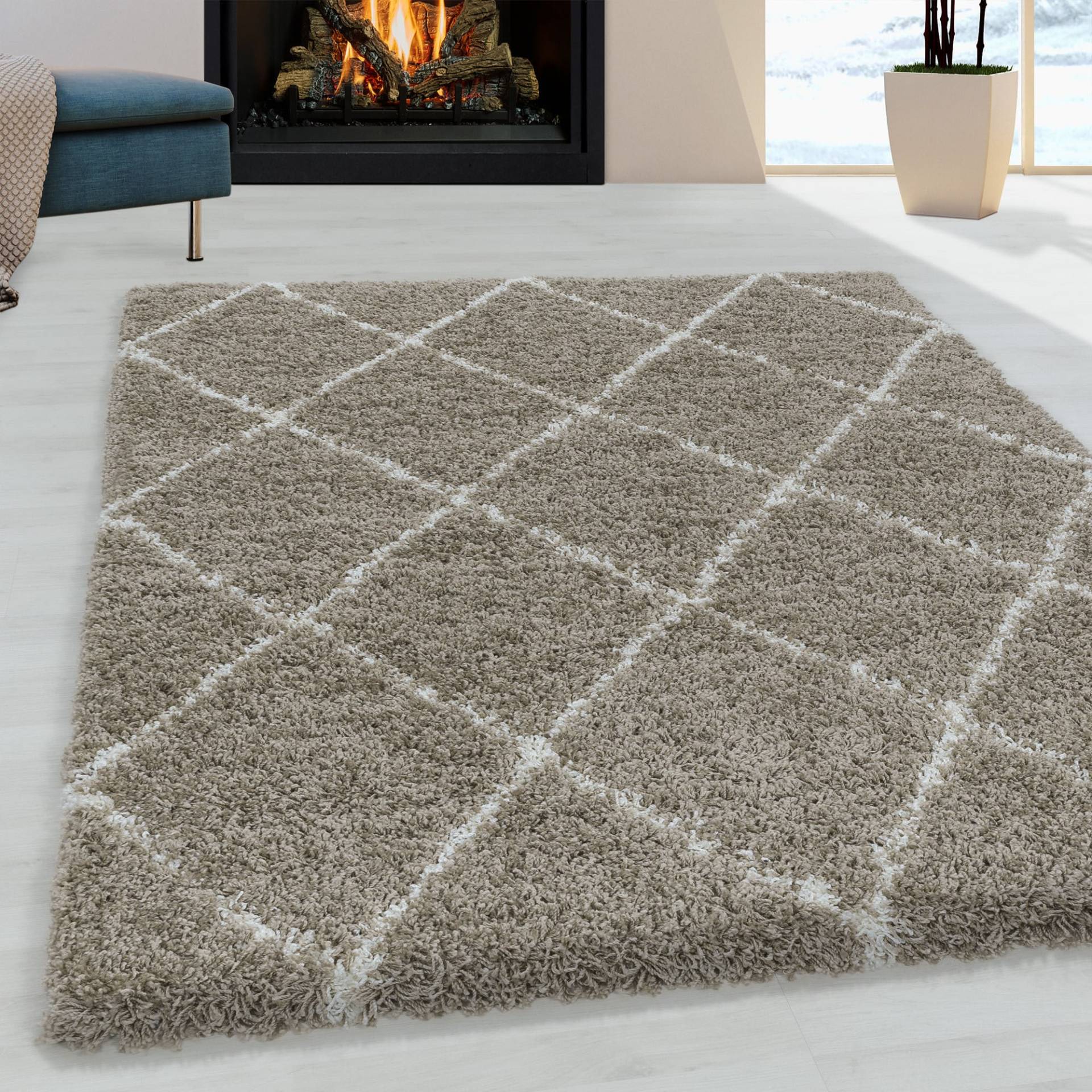 Ayyildiz Teppiche Hochflor-Teppich "ALVOR 3401", rechteckig, 50 mm Höhe, Shaggy, Langflor, Läufer, pflegeleicht, Wohnzimmer Ayyildiz Teppiche Hochflor-Teppich "ALVOR 3401", rechteckig, 50 mm Höhe, Shaggy, Langflor, Läufer, pflegeleicht, Wohnzimmer von Ayyildiz Teppiche