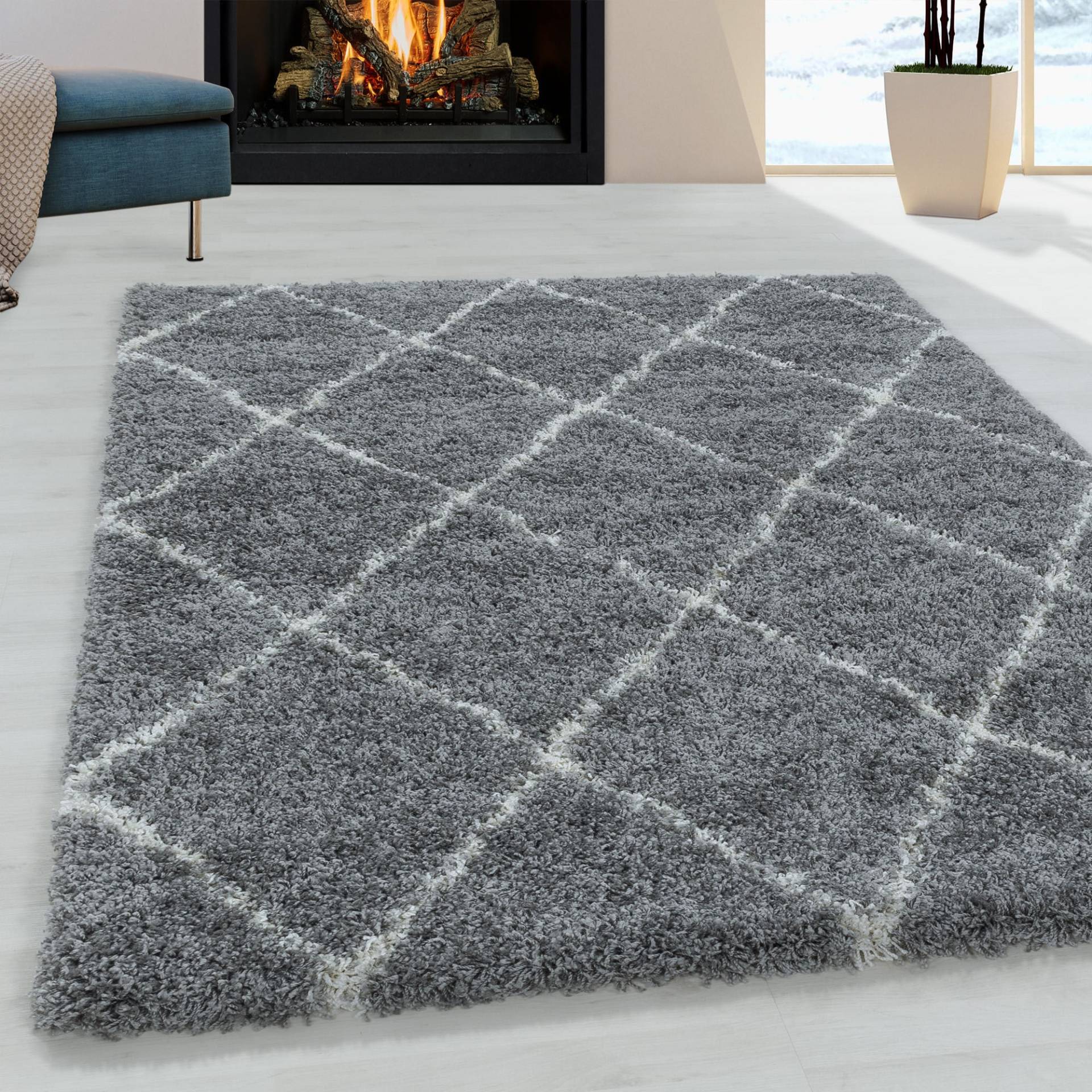 Ayyildiz Teppiche Hochflor-Teppich "ALVOR 3401" rechteckig 50 mm Höhe Shaggy, Langflor, Läufer, pflegeleicht, Wohnzimmer Ayyildiz Teppiche Hochflor-Teppich "ALVOR 3401" rechteckig 50 mm Höhe Shaggy, Langflor, Läufer, pflegeleicht, Wohnzimmer von Ayyildiz Teppiche