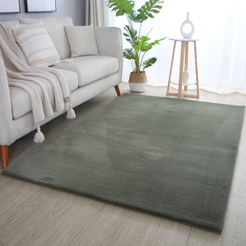 Ayyildiz Teppiche Hochflor-Teppich "POUFFY 5100" rechteckig 20 mm Höhe Läufer, weicher glatter Softflor, Kaninchen Fell Haptik, waschbar von Ayyildiz Teppiche