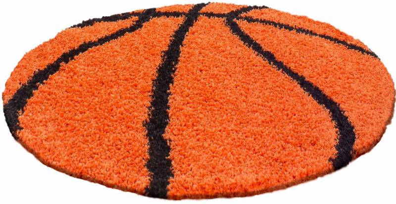 Ayyildiz Teppiche Kinderteppich "Fun 6002" rund 30 mm Höhe Motiv Basketball, Kinder- und Jugendzimmer von Ayyildiz Teppiche