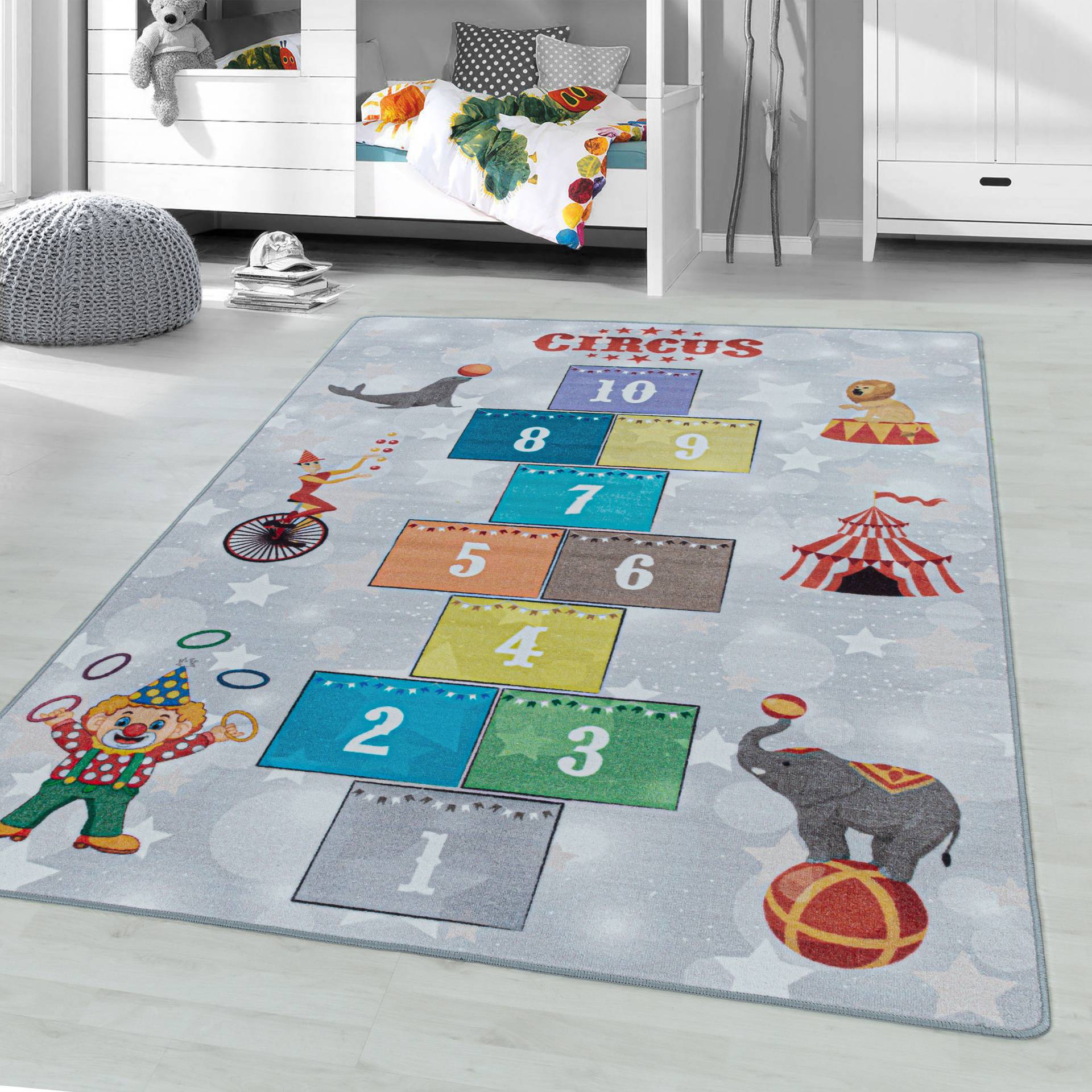 Ayyildiz Teppiche Kinderteppich "PLAY 2909" rechteckig 6 mm Höhe Kurzflor, Zirkus, Clown, Zahlen Spiele Hüpf Teppich, Kinderzimmer Ayyildiz Teppiche Kinderteppich "PLAY 2909" rechteckig 6 mm Höhe Kurzflor, Zirkus, Clown, Zahlen Spiele Hüpf Teppich, Kinderzimmer von Ayyildiz Teppiche