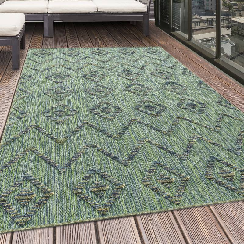 Ayyildiz Teppiche Teppich "BAHAMA 5152" rechteckig 8 mm Höhe Läufer, Flachflor mit Hoch-Tief-Struktur, In-und Outdoor geeignet von Ayyildiz Teppiche