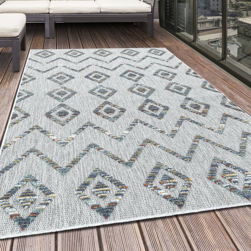 Ayyildiz Teppiche Teppich "BAHAMA 5152" rechteckig 8 mm Höhe Läufer, Flachflor mit Hoch-Tief-Struktur, In-und Outdoor geeignet von Ayyildiz Teppiche