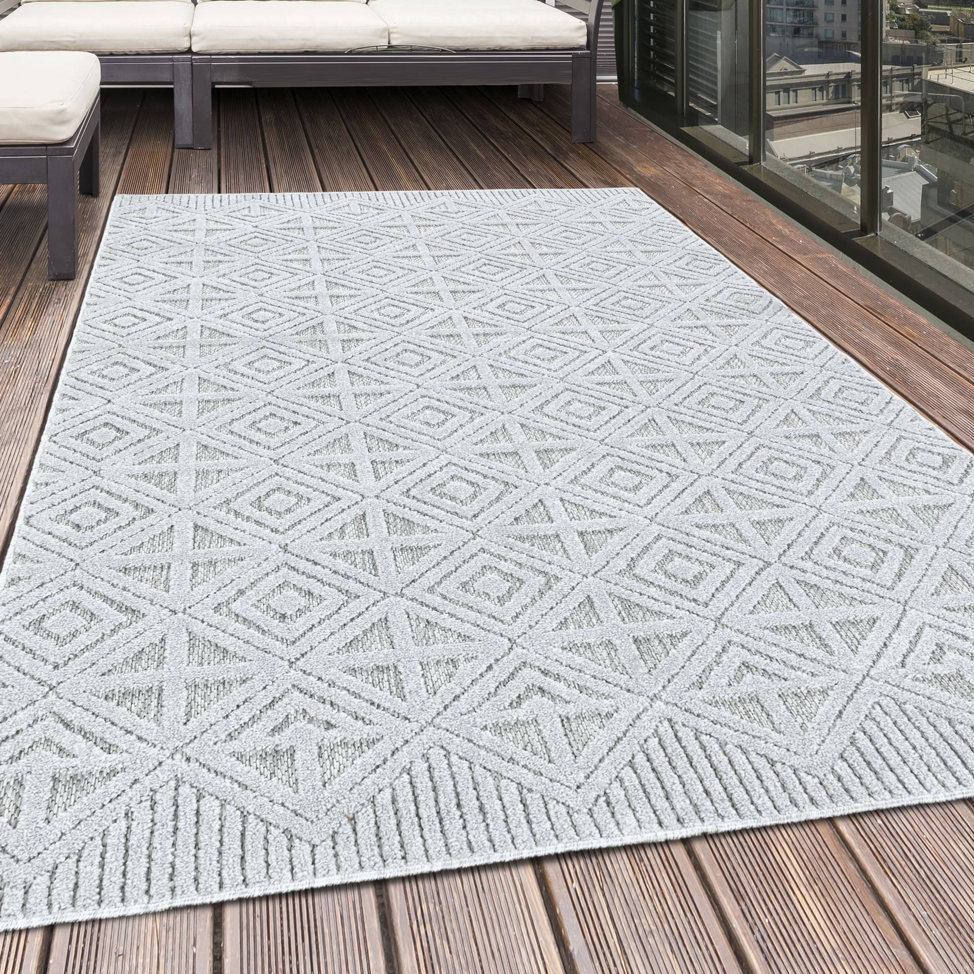 Ayyildiz Teppiche Teppich "BAHAMA 5156" rechteckig 8 mm Höhe Läufer, Flachflor mit Hoch-Tief-Struktur, In-und Outdoor geeignet Ayyildiz Teppiche Teppich "BAHAMA 5156" rechteckig 8 mm Höhe Läufer, Flachflor mit Hoch-Tief-Struktur, In-und Outdoor geeignet von Ayyildiz Teppiche