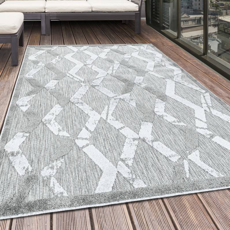 Ayyildiz Teppiche Teppich "BAHAMA 5158" rechteckig 8 mm Höhe Läufer, Flachflor mit Hoch-Tief-Struktur, In-und Outdoor geeignet von Ayyildiz Teppiche