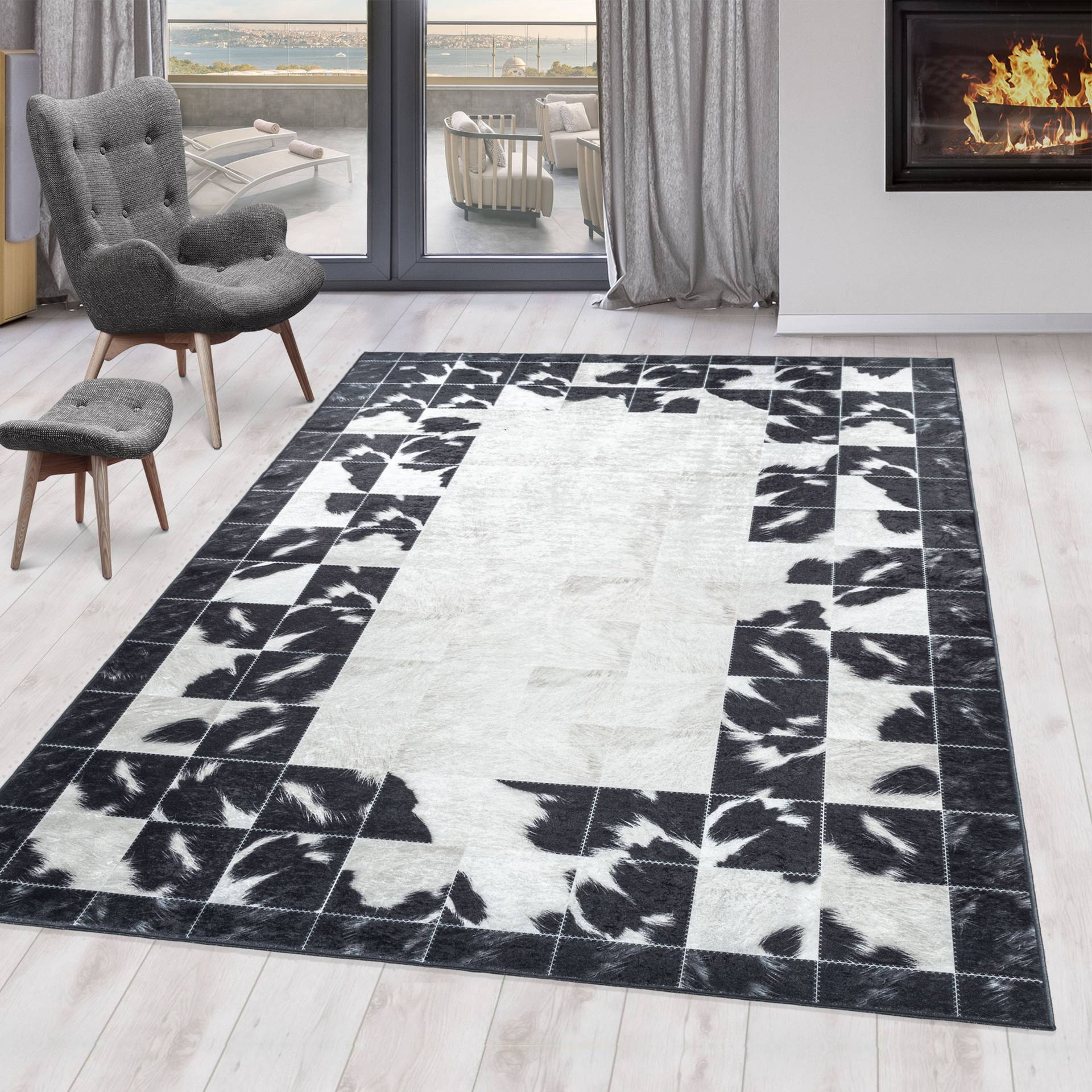 Ayyildiz Teppiche Teppich "FIESTA 4307" rechteckig 6 mm Höhe Läufer, Pflegeleicht / Moderner Fell Look von Ayyildiz Teppiche