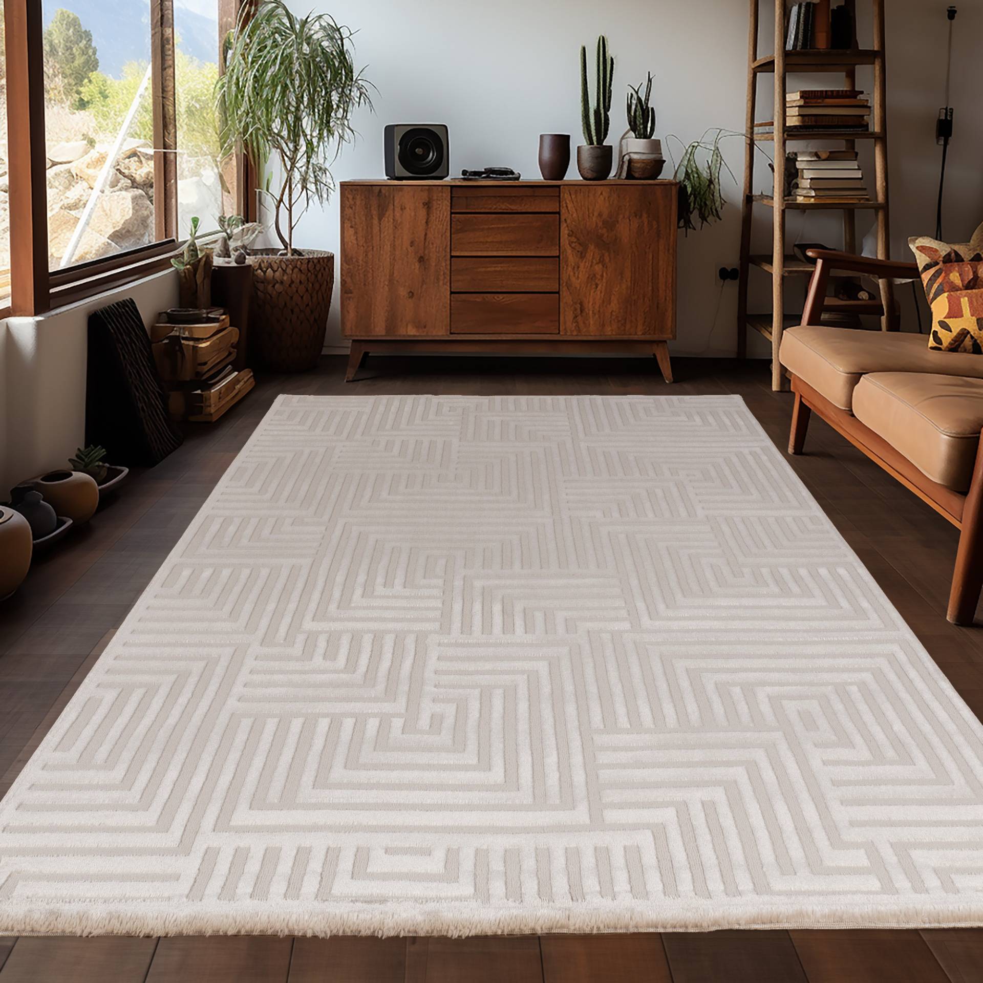 Ayyildiz Teppiche Teppich "SAHARA 1114" rechteckig 12 mm Höhe Läufer / Pflegeleicht / Strapazierfähig / Trend Colors/ Wohnzimmer von Ayyildiz Teppiche
