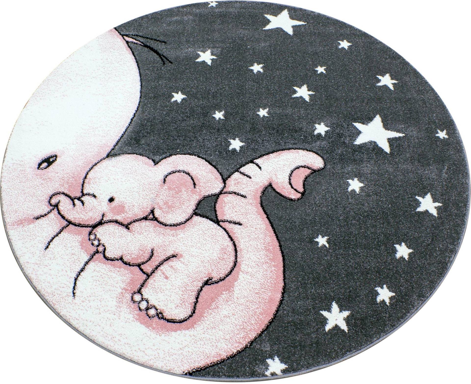 Ayyildiz Teppiche Kinderteppich "Kids 560", rund, Elefanten Baby Motiv, Kurzflor von Ayyildiz Teppiche