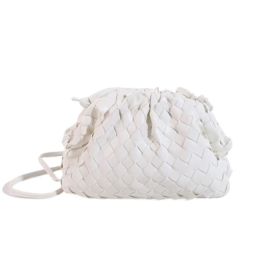 Ayztantine Dame Umhängetasche Geldbörse Mode Einfarbig Kleine Cloud Pack for Frauen Hand PU Leder Schulter Taschen Damen Umhängetasche(Beige) von Ayztantine