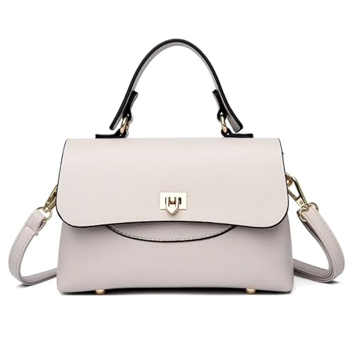 Ayztantine Umhängetasche for Frauen PU Leder Messenger Bags Mode Weibliche Casual Tasche Frau Handtasche Damen Umhängetasche(Light Grey) von Ayztantine
