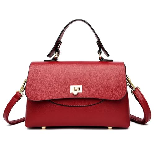 Ayztantine Umhängetasche for Frauen PU Leder Messenger Bags Mode Weibliche Casual Tasche Frau Handtasche Damen Umhängetasche(Red) von Ayztantine