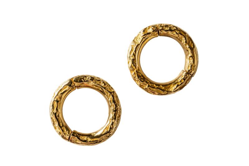Rustikale Hoopgewichte in Gold von AzadiAdornments