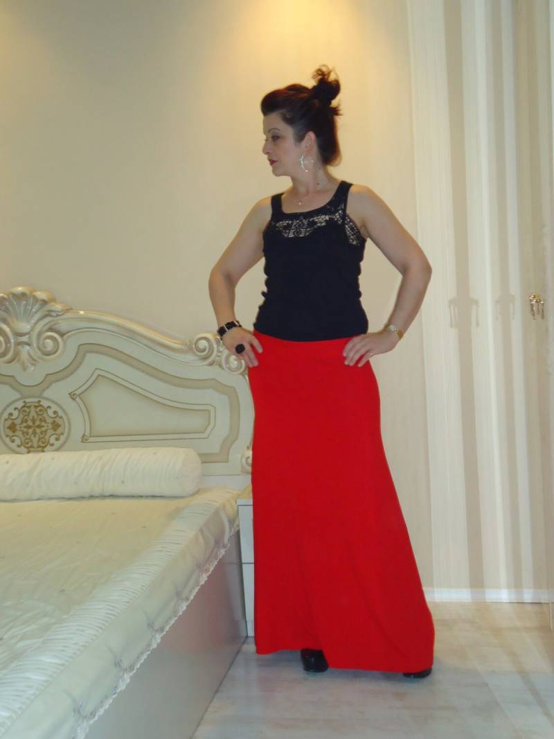 Roter Rock/Langer Rock/ Party-Rock/ Maxi-Rock Petite Groß/ Plus Größe Xs Klein Med Groß Xl/Breiter Rock Alle Größen Erhältlich Us Uk Eu von AzaliaCult