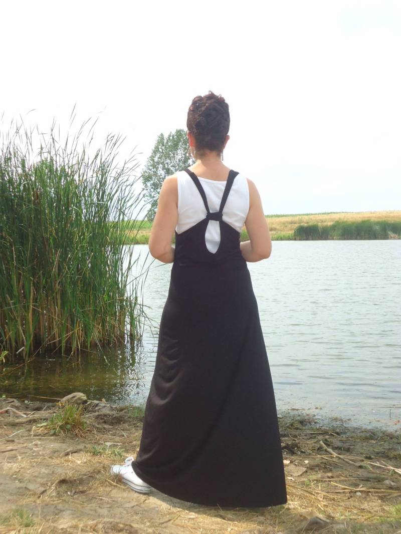 Schürzenkleid/Bequemes Kleid Sommerkleid Kaftan Oversized Lockeres Schwarz Overall Alle Größen - Us Uk Eu von AzaliaCult