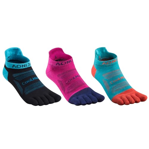 Azarxis Zehensocken Herren Damen, Fünf Finger Socken, Atmungsaktiv Sportsocken Laufsock für Laufen Running Fitness 2/3 Paar von Azarxis