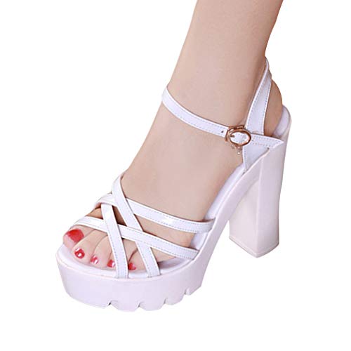 Azastar Plateau Sandalen Damen High Heels Sandaletten Pumps Hochhackige Schuhe Römisch Elegant Sommerschuhe Sandalen von Azastar