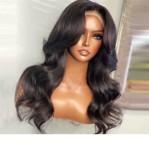 13X4 Lace Frontal Perücken Transparent Lace Front Echthaar Perücke Körperwelle Perücken Für Damen Körperwelle Frontal Perücke 13x4 Lace Wig 18 Inch 180Density von Azedssw