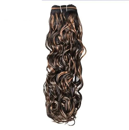 1PCS Synthetische Wasser Wellige Haar Extensions 18" 24" Weben Bundles Mit Doppel Schuss Haar Weben Für Damen F1B 27 24Inch von Azedssw