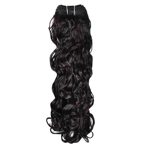 1PCS Synthetische Wasser Wellige Haar Extensions 18" 24" Weben Bundles Mit Doppel Schuss Haar Weben Für Damen F1B 99J 20Inch von Azedssw