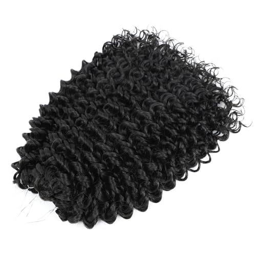 22 Zoll Lockiges Häkelhaar Synthetische Twist Braid Flechten Haarverlängerungen Ombre Blonde Für Damen #1B 14Inch 35cm#1Pcs/Lot von Azedssw