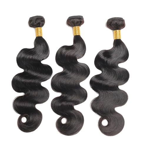 Brasilianische Körperwellen Haarbündel 1/2/3/4 Stück Natürliche Farbe 100% Reines Echthaar Für Damen 24 Inch von Azedssw