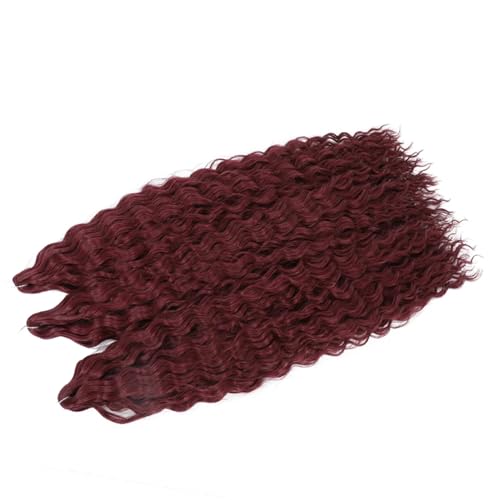 Damen Lockiges Wasser Welle Twist Häkeln Haar Synthetische Geflecht Ombre Tiefe Welle Flechten Haarverlängerung Bug 30Inch 75cm#5Pcs/Lot von Azedssw